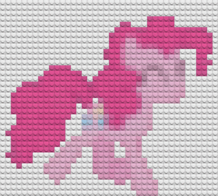 Size: 450x405 | Tagged: safe, artist:theanimefanz, derpibooru original, character:pinkie pie, lego, mosaic