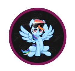 Size: 8088x7666 | Tagged: safe, artist:inowiseei, character:rainbow dash, absurd resolution, female, solo, sunglasses