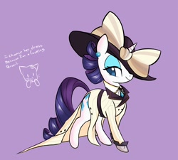 Size: 1280x1154 | Tagged: safe, artist:hidden-cat, character:rarity, species:pony, species:unicorn, episode:p.p.o.v. (pony point of view), g4, my little pony: friendship is magic, cat, clothing, costume, dress, female, raristocrat, rose dewitt bukater, solo, titanic