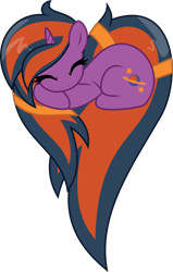 Size: 2441x3840 | Tagged: safe, artist:limedreaming, oc, oc only, oc:saturn star, species:pony, species:unicorn, female, heart pony, mare, sleeping, solo
