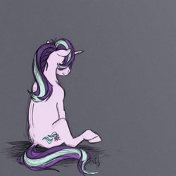 Size: 1200x1200 | Tagged: safe, artist:carnivorouscaribou, character:starlight glimmer, female, sitting, solo