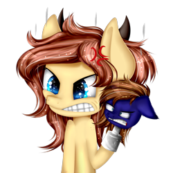Size: 1861x1861 | Tagged: safe, artist:lixthefork, oc, oc only, species:earth pony, species:pony, angry, cross-popping veins, simple background, transparent background, wat