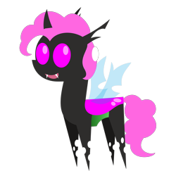Size: 3000x3000 | Tagged: safe, artist:besttubahorse, artist:zutheskunk edits, oc, oc only, oc:ælaña, species:changeling, female, pink changeling, pointy ponies, simple background, solo, transparent background, vector