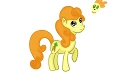 Size: 2178x1409 | Tagged: safe, artist:silversthreads, character:carrot top, character:golden harvest, species:earth pony, species:pony, female, looking up, mare, parasprite, solo