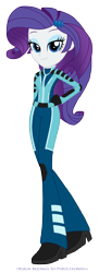 Size: 1230x3365 | Tagged: safe, artist:pyrus-leonidas, character:rarity, my little pony:equestria girls, clothing, female, simple background, solo, space suit, transparent background, ultra galaxy mega monster battle