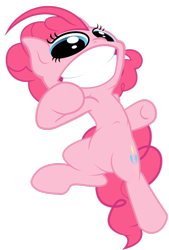 Size: 736x1086 | Tagged: safe, artist:misterdavey, character:pinkie pie, species:pony, blue eyes, female, pink mane, pink tail, rendered, simple background, smile hd, solo, teeth, transparent background