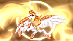Size: 3309x1861 | Tagged: safe, artist:lixthefork, character:daybreaker, character:princess celestia, species:alicorn, species:pony, episode:a royal problem, g4, my little pony: friendship is magic, female, flying, solo