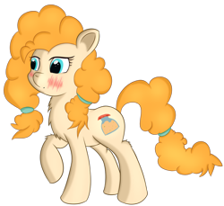 Size: 970x887 | Tagged: dead source, safe, artist:brok-enwings, character:pear butter, species:pony, episode:the perfect pear, g4, my little pony: friendship is magic, female, simple background, solo, transparent background