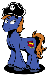Size: 1364x2056 | Tagged: safe, artist:moonlightfan, species:earth pony, species:pony, g1, barnacle, clothing, g1 to g4, generation leap, hat, male, pirate, pirate hat, solo