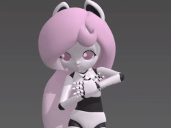 Size: 640x482 | Tagged: safe, artist:jdan-s, oc, oc only, oc:cyberia heart, species:human, 3d, animated, blender, eared humanization, humanized, japanese, robot, singing, solo, sound, tailed humanization, vocaloid, webm