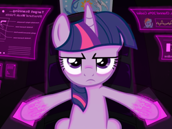 Size: 1000x750 | Tagged: safe, artist:ponyecho, character:twilight sparkle, cockpit, mecha, show accurate