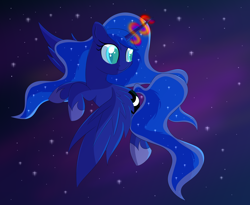 Size: 3822x3138 | Tagged: safe, artist:brok-enwings, character:princess luna, species:alicorn, species:pony, female, glowing horn, mare, solo