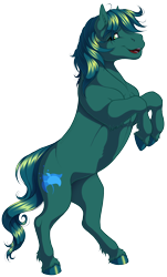 Size: 1196x1976 | Tagged: safe, artist:kittehkatbar, oc, oc only, oc:poison trail, rearing, simple background, solo, transparent background, unshorn fetlocks