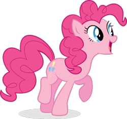 Size: 1324x1247 | Tagged: safe, artist:ponkus, character:pinkie pie, species:pony, female, happy, simple background, solo, transparent background, vector