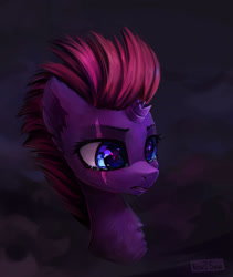Size: 1464x1738 | Tagged: safe, artist:inowiseei, character:tempest shadow, species:pony, species:unicorn, my little pony: the movie (2017), broken horn, eye scar, female, mare, scar, solo