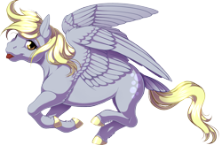 Size: 1833x1205 | Tagged: safe, artist:kittehkatbar, character:derpy hooves, species:pegasus, species:pony, female, hoers, horse, looking at you, mare, simple background, smiling, solo, tongue out, transparent background
