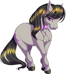 Size: 1091x1224 | Tagged: safe, artist:kittehkatbar, character:octavia melody, species:earth pony, species:pony, female, hoers, mare, realistic, realistic anatomy, simple background, solo, transparent background