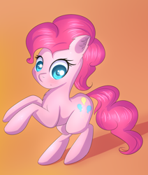 Size: 1080x1272 | Tagged: safe, artist:brok-enwings, character:pinkie pie, species:pony, female, simple background, solo