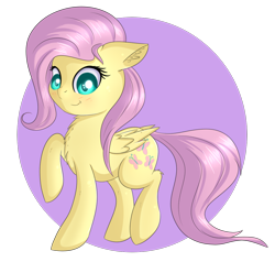 Size: 1180x1122 | Tagged: safe, artist:brok-enwings, character:fluttershy, species:pegasus, species:pony, blushing, circle, female, simple background, smiling, solo