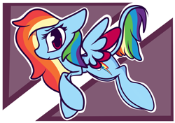 Size: 1700x1200 | Tagged: safe, artist:hedgehog-plant, character:rainbow dash, colored wings, female, leonine tail, multicolored wings, solo