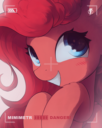 Size: 1600x2000 | Tagged: safe, artist:freeedon, character:pinkie pie, species:earth pony, species:pony, camera shot, cute, cuteness overload, diapinkes, female, hnnng, looking at you, mare, photo, smiling, solo