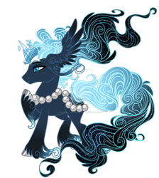 Size: 1024x1145 | Tagged: safe, artist:crystal-tranquility, oc, oc:sirius, species:pony, male, original species, pond pony, simple background, solo, transparent background, watermark, wing ears