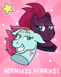 Size: 1001x1277 | Tagged: safe, artist:moonlightfan, character:tempest shadow, my little pony: the movie (2017), spoilers for another series, flying princess pony head, hornless unicorn, princess pony head, spoiler, star vs the forces of evil