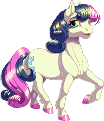 Size: 1589x1849 | Tagged: safe, artist:kittehkatbar, character:bon bon, character:sweetie drops, species:earth pony, species:pony, colored hooves, female, hoers, looking at you, mare, raised hoof, realistic anatomy, realistic horse legs, simple background, smiling, solo, transparent background
