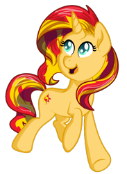 Size: 502x685 | Tagged: safe, artist:moonlightfan, character:sunset shimmer, species:pony, species:unicorn, female, mare, open mouth, simple background, smiling, solo, transparent background