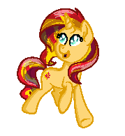 Size: 179x195 | Tagged: safe, artist:moonlightfan, character:sunset shimmer, species:pony, species:unicorn, female, mare, pixel art, simple background, solo, transparent background