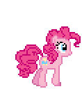Size: 118x128 | Tagged: safe, artist:deathpwny, character:pinkie pie, species:earth pony, species:pony, desktop ponies, animated, female, gif, pixel art, pixel sprite, simple background, solo, sprite, transparent background