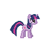Size: 166x156 | Tagged: safe, artist:deathpwny, character:twilight sparkle, character:twilight sparkle (unicorn), species:pony, species:unicorn, desktop ponies, animated, female, gif, mare, pixel art, simple background, solo, sprite, transparent background