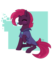 Size: 2800x3100 | Tagged: safe, artist:otterlore, character:fizzlepop berrytwist, character:tempest shadow, blushing, cute, dragonfly, female, solo, tempestbetes