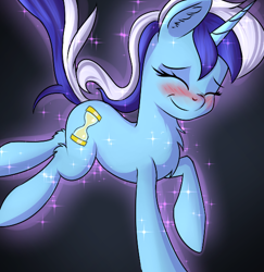Size: 520x535 | Tagged: safe, artist:brok-enwings, character:minuette, species:pony, species:unicorn, blushing, cute, eyes closed, female, mare, smiling, solo