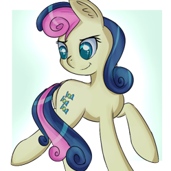 Size: 586x588 | Tagged: safe, artist:brok-enwings, character:bon bon, character:sweetie drops, species:earth pony, species:pony, adorabon, cute, female, solo