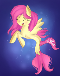 Size: 1094x1388 | Tagged: safe, artist:brok-enwings, character:fluttershy, species:seapony (g4), blushing, cute, eyes closed, female, happy, open mouth, seaponified, seapony fluttershy, shyabetes, smiling, solo, species swap, underwater, water, watershy