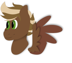 Size: 2258x1982 | Tagged: safe, artist:ponkus, oc, oc only, unnamed oc, species:pegasus, species:pony, bust, green eyes, lineless, male, minimalist, modern art, portrait, request, requested art, simple background, solo, spread wings, stallion, transparent background, two toned mane, two toned wings, wings