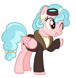 Size: 856x876 | Tagged: safe, artist:dreamybae, artist:thefanficfanpony, base used, derpibooru original, character:cozy glow, species:pegasus, species:pony, season 8, spoiler:s08, clothing, female, goggles, jacket, mare, older, older cozy glow, simple background, solo, transparent background