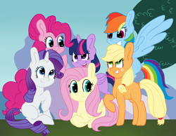 Size: 1814x1411 | Tagged: safe, artist:moonlightdisney5, character:applejack, character:fluttershy, character:pinkie pie, character:rainbow dash, character:rarity, character:twilight sparkle, character:twilight sparkle (alicorn), species:alicorn, species:pony, mane six, mane six opening poses