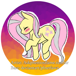Size: 2000x2000 | Tagged: safe, artist:phenioxflame, base used, character:fluttershy, female, icon, older, simple background, solo, transparent background