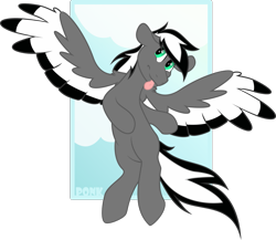Size: 1255x1090 | Tagged: safe, artist:ponkus, oc, oc only, oc:codec, species:pegasus, species:pony, cloud, colored wings, flying, green eyes, male, multicolored hair, multicolored wings, simple background, solo, stallion, transparent background, vector