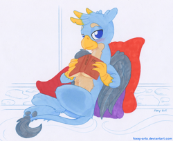 Size: 1000x817 | Tagged: safe, artist:foxxy-arts, character:gallus, species:griffon, blushing, book, male, paw pads, paws, solo, tail, underpaw, wings
