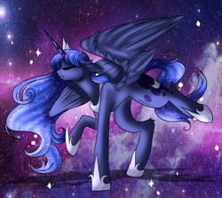 Size: 1594x1420 | Tagged: safe, artist:clefficia, artist:macaroonburst, character:princess luna, species:pony, female, solo