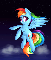 Size: 1918x2251 | Tagged: safe, artist:brok-enwings, character:rainbow dash, species:pegasus, species:pony, cute, female, flying, solo