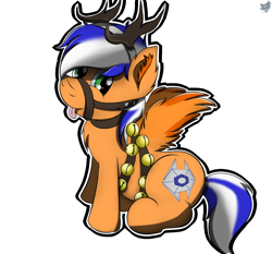 Size: 1500x1400 | Tagged: safe, artist:cloufy, oc, oc only, oc:naarkessex, species:pony, antlers, reindeer antlers, solo, ych result