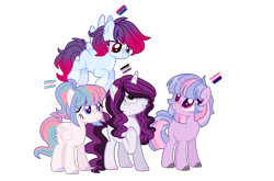 Size: 2288x1512 | Tagged: safe, artist:moon-rose-rosie, oc, oc only, species:pegasus, species:pony, species:unicorn, female, mare, simple background, transparent background