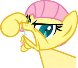 Size: 5000x4352 | Tagged: safe, artist:khel-thuzad, artist:misterdavey, character:fluttershy, species:pony, >:c, absurd resolution, angry, deviantart, female, frown, green eyes, gritted teeth, imminent pain, long mane, long tail, looking at camera, out of character, pink mane, pink tail, render, simple background, smile hd, solo, transparent background, wide eyes, wings