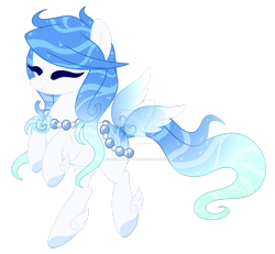 Size: 1280x1182 | Tagged: safe, artist:crystal-tranquility, oc, oc:twinkle toes, species:pony, deviantart watermark, eyes closed, female, mare, obtrusive watermark, original species, pond pony, simple background, solo, transparent background, watermark
