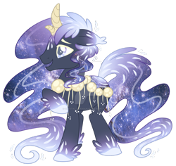 Size: 1024x967 | Tagged: safe, artist:crystal-tranquility, oc, oc:starry heavens, deviantart watermark, male, obtrusive watermark, original species, pond pony, simple background, solo, transparent background, watermark