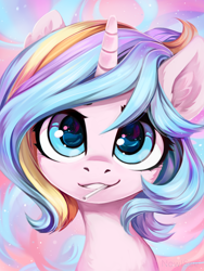 Size: 1500x2000 | Tagged: safe, artist:inowiseei, oc, oc only, oc:oofy colorful, species:pony, species:unicorn, beautiful, candy, ear fluff, female, food, lollipop, mare, solo